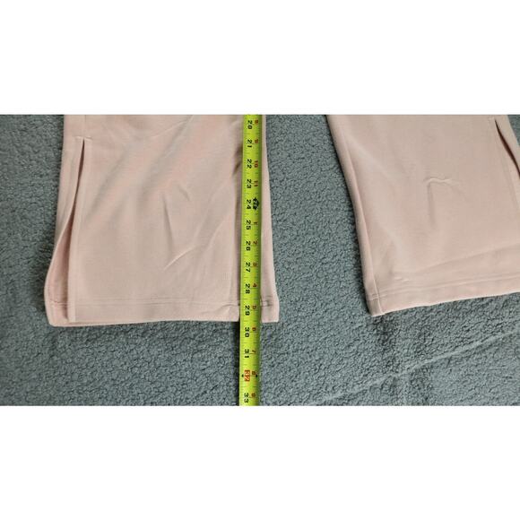 New Pact Organic Jogger Sweatpants Womens Large Pink Posey Side Slits Pull On - Picture 6 of 6